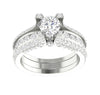 I1/G Real 3.75TCW Diamond 14kt White / Yellow / Rose Gold Excellent Bridal Engagement Ring Set Band 8.00MM