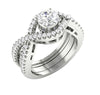 Huge I1/G 1.90Ct Natural Diamond Jewelry Prong Set Bridal Engagement Ring Band Set 14Kt Solid Gold