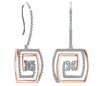 Prong set I1/G 1.80Ct Not Enhanced Diamond Jewelry Solid 14K Two-Tone Gold Dangle Chandelier Earrings