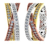 Appraisal I1/G 0.90Ct Real Diamond Jewelry Prong Set Hoop Huggie Earrings 14K Two-Tone Gold