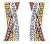 Appraisal I1/G 0.90Ct Real Diamond Jewelry Prong Set Hoop Huggie Earrings 14K Two-Tone Gold
