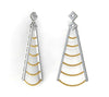 I1/G Natural 1.10Ct Diamond Jewelry 14K White / Yellow / Rose Gold Fashion Dangle Earring Appraisal