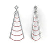 I1/G Natural 1.10Ct Diamond Jewelry 14K White / Yellow / Rose Gold Fashion Dangle Earring Appraisal