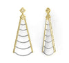 I1/G Natural 1.10Ct Diamond Jewelry 14K White / Yellow / Rose Gold Fashion Dangle Earring Appraisal