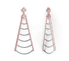 I1/G Natural 1.10Ct Diamond Jewelry 14K White / Yellow / Rose Gold Fashion Dangle Earring Appraisal