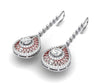 Appraisal I1/G Huge 2.30Ct Not Enhanced Diamond 14Kt Solid Gold Excellent Fashion Drop Dangle Earrings 2.35Inch