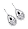 I1/G 1.50Ct Real Diamond 1.90Inch Dangle Chandelier Earrings14K White / Yellow / Rose Gold Appraisal