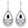 I1/G 1.50Ct Real Diamond 1.90Inch Dangle Chandelier Earrings14K White / Yellow / Rose Gold Appraisal
