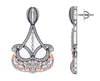 Huge I1/G 4.00Ct Round Brilliant Cut Diamond 14K White / Yellow / Rose Gold Dangle Chandelier Earrings Appraisal