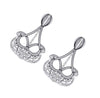 Huge I1/G 4.00Ct Round Brilliant Cut Diamond 14K White / Yellow / Rose Gold Dangle Chandelier Earrings Appraisal