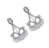 Huge I1/G 4.00Ct Round Brilliant Cut Diamond 14K White / Yellow / Rose Gold Dangle Chandelier Earrings Appraisal