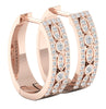 I1/G Real 0.75Ct Diamond Jewelry Solid 14K White Gold Comfort fit Polished Shiny Prong & Bezel Hoop Huggies Earrings