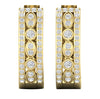 I1/G Real 0.75Ct Diamond Jewelry Solid 14K White Gold Comfort fit Polished Shiny Prong & Bezel Hoop Huggies Earrings