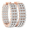 I1/G Huge 2.00Ct Real Diamond Jewelry 14Kt Solid White / Yellow / Rose Gold Prong Set Hoop Huggies Earrings