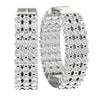 I1/G Huge 2.00Ct Real Diamond Jewelry 14Kt Solid White / Yellow / Rose Gold Prong Set Hoop Huggies Earrings