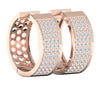 SI1/G 1.25Ct Not Enhanced Diamond 14Kt White / Yellow / Rose Gold Prong Set Hoops Huggies Earrings Appraisal