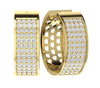 SI1/G 1.25Ct Not Enhanced Diamond 14Kt White / Yellow / Rose Gold Prong Set Hoops Huggies Earrings Appraisal