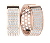 SI1/G 1.25Ct Not Enhanced Diamond 14Kt White / Yellow / Rose Gold Prong Set Hoops Huggies Earrings Appraisal