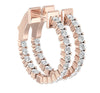 Unique SI1/G Round 1.75Ct Diamond 14Kt Solid Gold Prong Set Hoop Huggies Earrings 0.85Inch