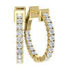 Unique SI1/G Round 1.75Ct Diamond 14Kt Solid Gold Prong Set Hoop Huggies Earrings 0.85Inch