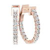 Unique SI1/G Round 1.75Ct Diamond 14Kt Solid Gold Prong Set Hoop Huggies Earrings 0.85Inch