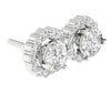 Prong Set I1/G Not Enhanced 1.60Ct Diamond Solid 14K White Gold Removable Jacket Stud Earrings 8.35MM