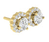 Prong Set I1/G Not Enhanced 1.60Ct Diamond Solid 14K White Gold Removable Jacket Stud Earrings 8.35MM