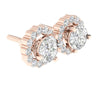Prong Set I1/G Not Enhanced 1.60Ct Diamond Solid 14K White Gold Removable Jacket Stud Earrings 8.35MM