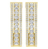 Huge I1/G 3.50Ct Round Brilliant Cut Diamond 14Kt White / Yellow / Rose Gold Prong Set Hoop Huggies Earring Appraisal