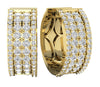 Sparkly I1/G Huge 2.50Ct Natural Diamond Jewelry 0.75Inch 14K Solid Gold Excellent Hoop Huggies Earrings