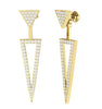 Excellent I1/G 1.00Ct Not Enhanced Diamond 14K White / Yellow / Rose Gold removable jacket Prong Set Stud Earrings