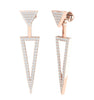 Excellent I1/G 1.00Ct Not Enhanced Diamond 14K White / Yellow / Rose Gold removable jacket Prong Set Stud Earrings