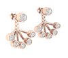 Excellent I1/G Natural 0.85Ct Diamond Jewelry 14Kt Solid Gold Bezel Set removable jacket Stud Earrings
