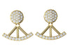 14Kt White / Yellow / Rose Gold Prong Set I1/G 0.40Ct Natural Diamond removable jacket Stud Earrings Appraisal