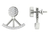 14Kt White / Yellow / Rose Gold Prong Set I1/G 0.40Ct Natural Diamond removable jacket Stud Earrings Appraisal