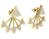 Excellent removable jacket Stud Earrings Sparkly I1/G 0.75Ct Round Brilliant Cut Diamond 14Kt Solid Gold Appraisal