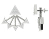 Excellent removable jacket Stud Earrings Sparkly I1/G 0.75Ct Round Brilliant Cut Diamond 14Kt Solid Gold Appraisal