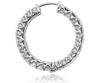 Hoops Huggie Earrings Huge VS1/F 2.50Ct Real Diamond Jewelry Prong Set 14Kt White / Yellow / Rose Gold