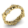 Unique Ladies Round Brilliant Cut I1/G 0.40Ct Diamond Designer Eternity Anniversary Ring Band 14K Solid Gold