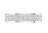 I1/G Huge 3.25Ct Natural Diamond 14K White / Yellow / Rose Gold 3 Row Eternity Ring Engagement Band