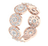 Huge I1/G 2.00Ct Not Enhanced Diamond 14Kt Solid Gold Designer Prong & Bezel Eternity Ring Engagement Band