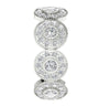 Huge I1/G 2.00Ct Not Enhanced Diamond 14Kt Solid Gold Designer Prong & Bezel Eternity Ring Engagement Band