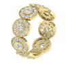 Huge I1/G 2.00Ct Not Enhanced Diamond 14Kt Solid Gold Designer Prong & Bezel Eternity Ring Engagement Band