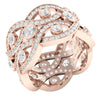 Huge SI1/G 3.25Ct Not Enhanced Diamond Eternity Ring Engagement Band 13.15MM 14K White / Yellow / Rose Gold