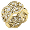 Huge SI1/G 3.25Ct Not Enhanced Diamond Eternity Ring Engagement Band 13.15MM 14K White / Yellow / Rose Gold