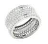 Prong Set I1/G Huge 3.25Ct Natural Diamond Eternity Anniversary Ring Band 14Kt White / Yellow / Rose Gold