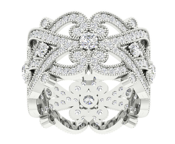 I1/G Huge 3.00Ct Natural Diamond 14K White / Yellow / Rose Gold Excellent Eternity Engagement Ring Band
