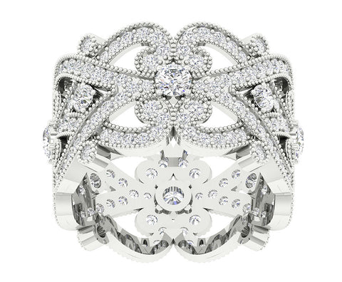 I1/G Huge 3.00Ct Natural Diamond 14K White / Yellow / Rose Gold Excellent Eternity Engagement Ring Band