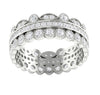 Unique I1/G Huge 2.00Ct Round Brilliant Cut Diamond Jewelry 14Kt Solid Gold Sparkly Eternity Ring Engagement Band