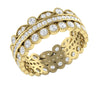 Unique I1/G Huge 2.00Ct Round Brilliant Cut Diamond Jewelry 14Kt Solid Gold Sparkly Eternity Ring Engagement Band